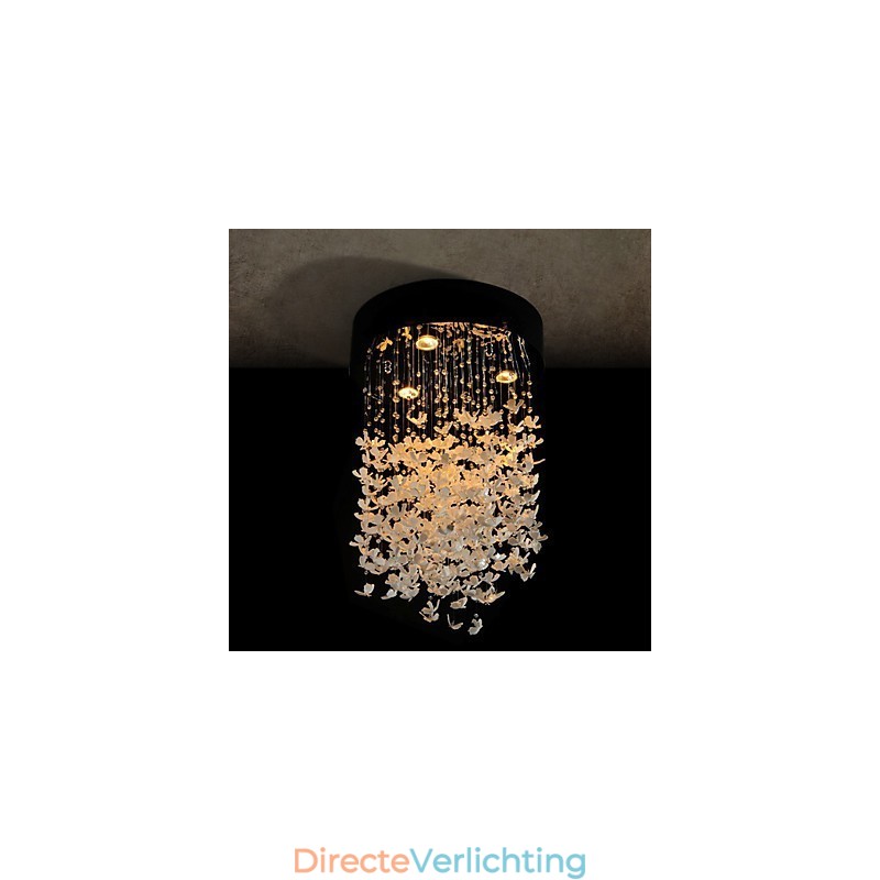 Moderne semi-inbouwlamp met 3 lampen in vlinderstijl