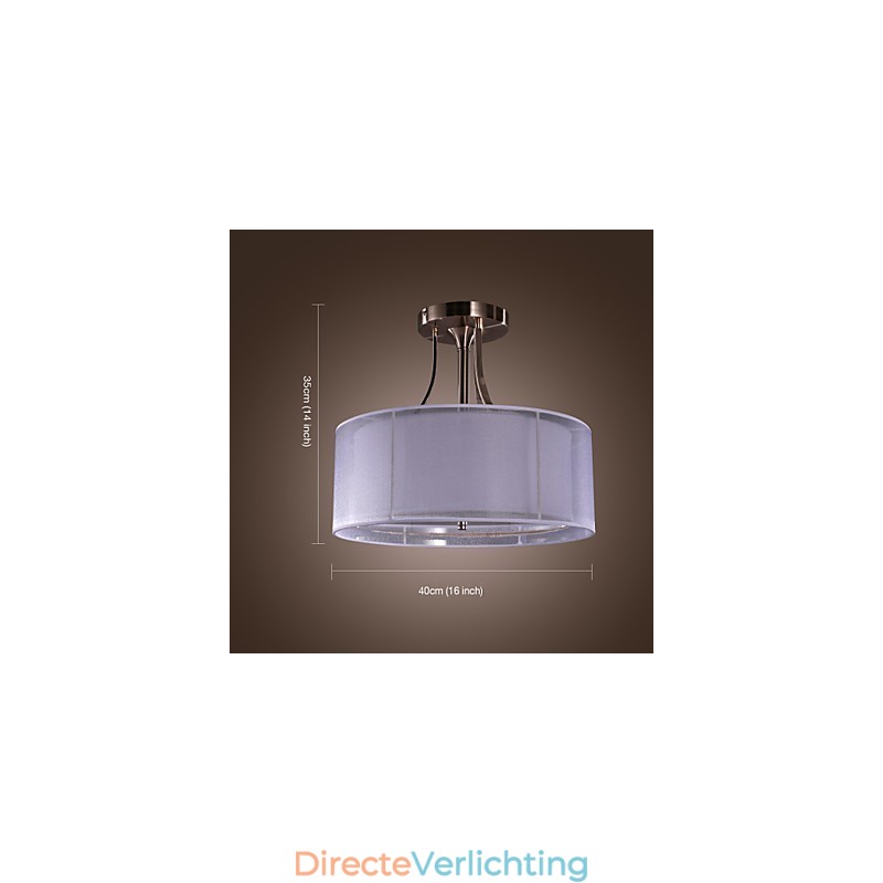 Moderne inbouwspot van acryl met 3 lampen in cilindervorm