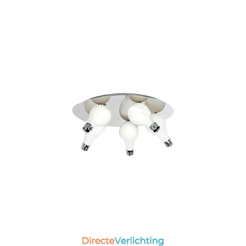Moderne inbouwspot met 5 lampen in ronde vorm (G4-lampvoet)