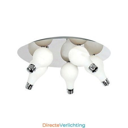 Moderne inbouwspot met 5 lampen in ronde vorm (G4-lampvoet) Moderne inbouwspot met 5 lampen in ronde vorm (G4-lampvoet)