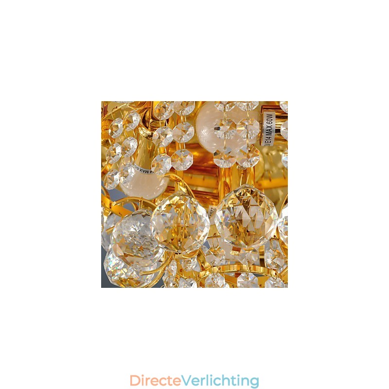 Moderne kristallen plafondlamp met 5 lampen