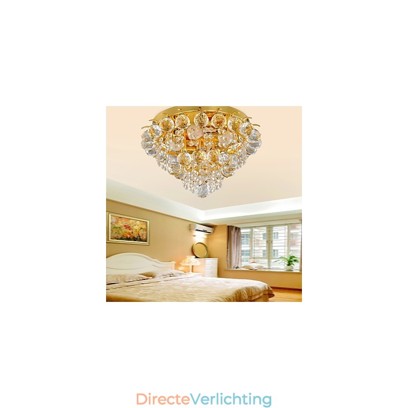 Moderne kristallen plafondlamp met 5 lampen
