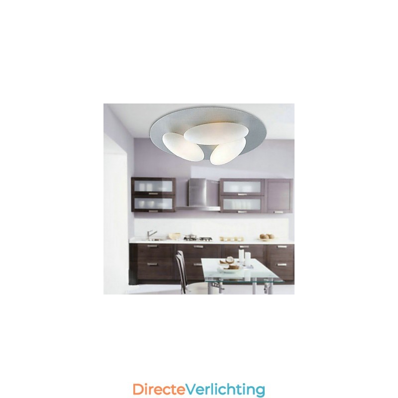 Minimalistische plafondlamp geïnspireerd op de natuur met 3-eiige kap