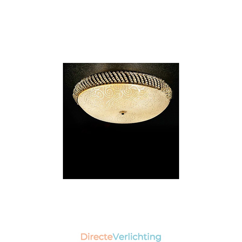 Luxe plafondlamp met 4 lampen in goud