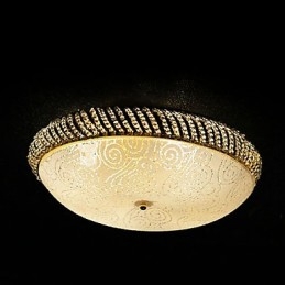 Luxe plafondlamp met 4 lampen in goud