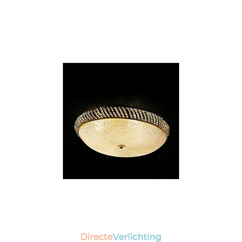 Luxe plafondlamp met 4 lampen in goud