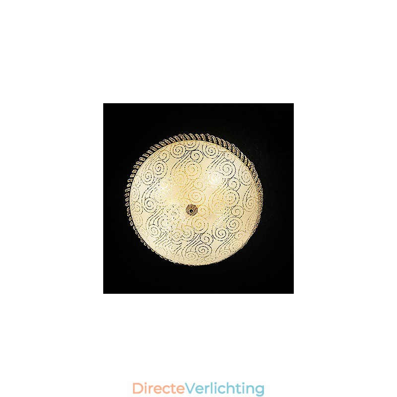 Luxe plafondlamp met 4 lampen in goud