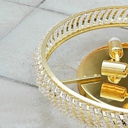 Luxe plafondlamp met 4 lampen in goud