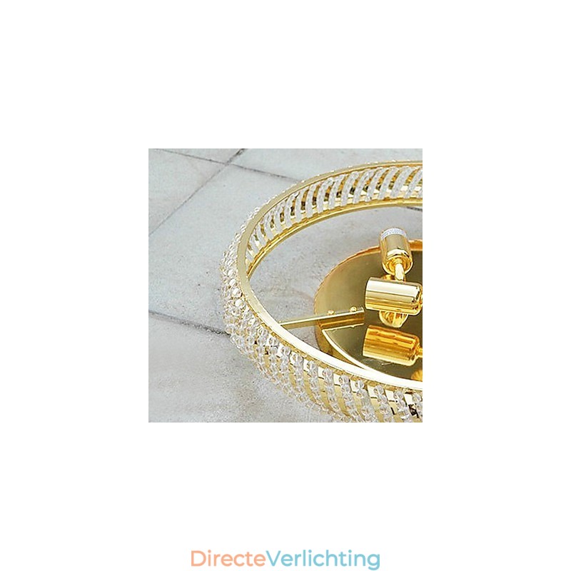 Luxe plafondlamp met 4 lampen in goud
