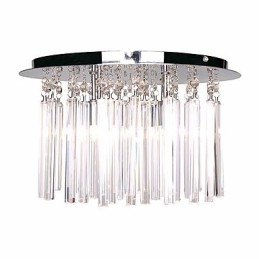 Moderne kristallen semi-inbouwlamp met 4 lampen (G9-lampvoet)