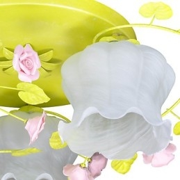 Creatieve lamp Lamp Warme tuinroos Drie eenvoudige plafondlampen