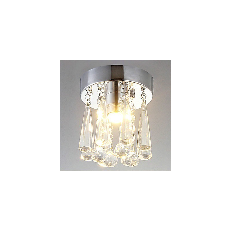 1 Lichte Semi Flush Mount in Kristal