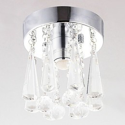 1 Lichte Semi Flush Mount in Kristal