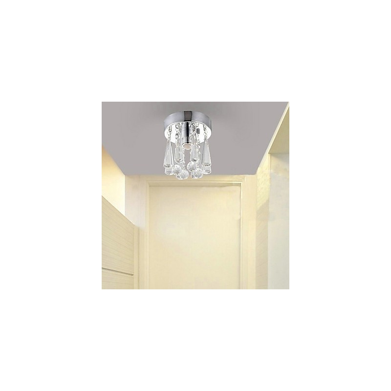 1 Lichte Semi Flush Mount in Kristal