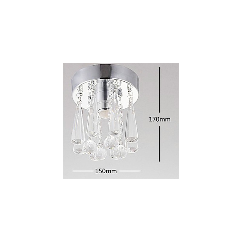 1 Lichte Semi Flush Mount in Kristal