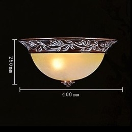 Inbouwlamp Wit Geel Glas Hars Zilver Snijwerk Europees Klassiek