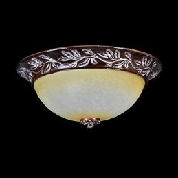 Inbouwlamp Wit Geel Glas Hars Zilver Snijwerk Europees Klassiek