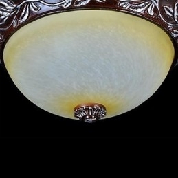 Inbouwlamp Wit Geel Glas Hars Zilver Snijwerk Europees Klassiek