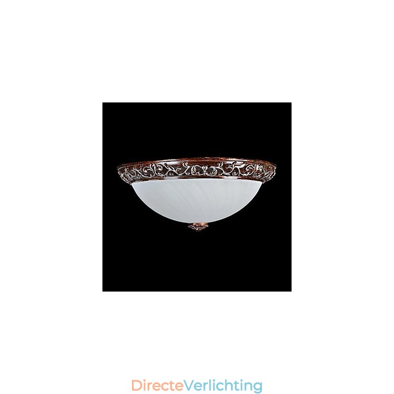 Inbouwlamp Glas Hars Zilver Snijwerk Europees Klassiek