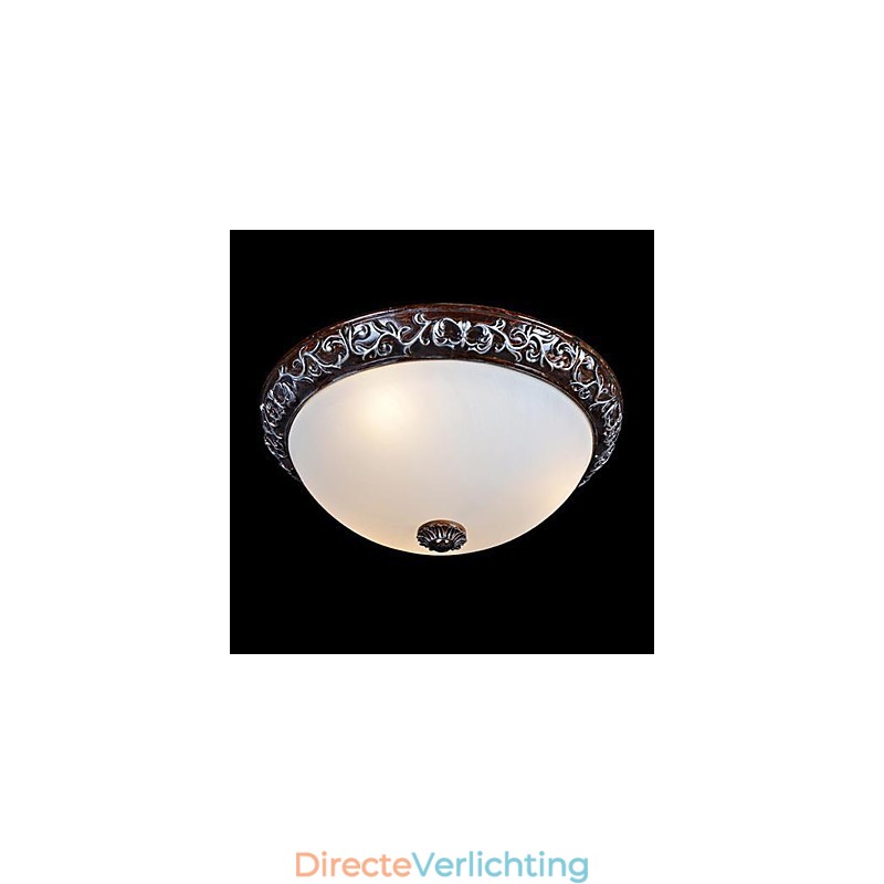 Inbouwlamp Glas Hars Zilver Snijwerk Europees Klassiek