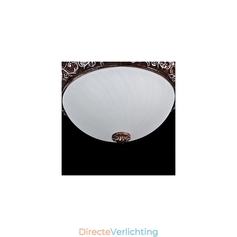 Inbouwlamp Glas Hars Zilver Snijwerk Europees Klassiek