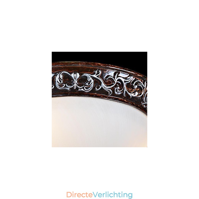 Inbouwlamp Glas Hars Zilver Snijwerk Europees Klassiek