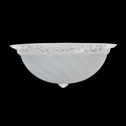 Witte plafondlamp van glas, kunsthars, Europees klassiek