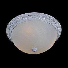 Witte plafondlamp van glas, kunsthars, Europees klassiek