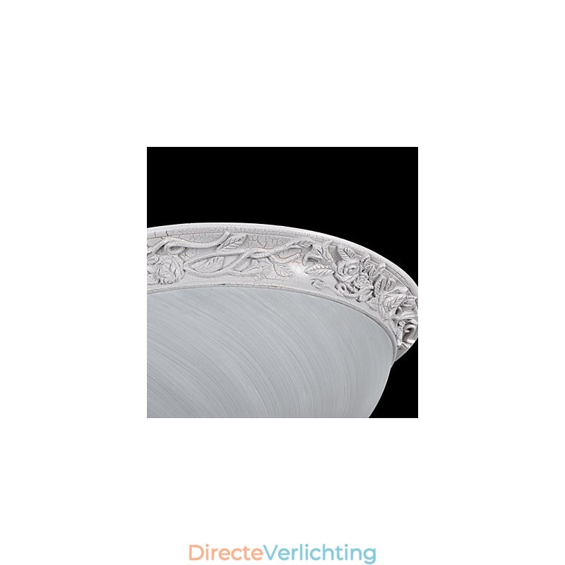 Witte plafondlamp van glas, kunsthars, Europees klassiek