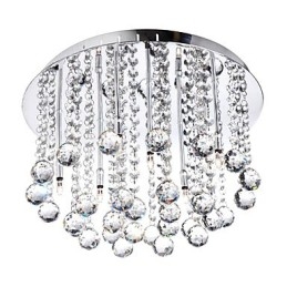 Moderne kristallen semi-inbouwlamp met 8 lampen (G4-lampvoet)
