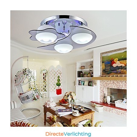 Inbouw 3 lampen moderne mode gecontracteerd wit roestvrij staal metaal Inbouw 3 lampen moderne mode gecontracteerd wit roestvrij staal metaal