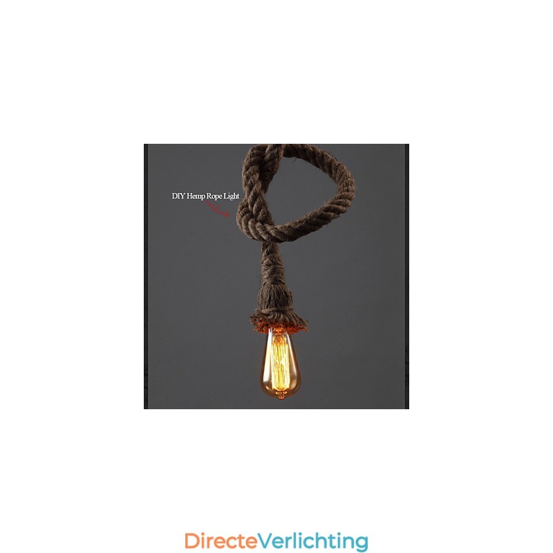 1 Licht DIY Kunst Hennep Touw Licht Creatieve Hennep Touw Hanglamp