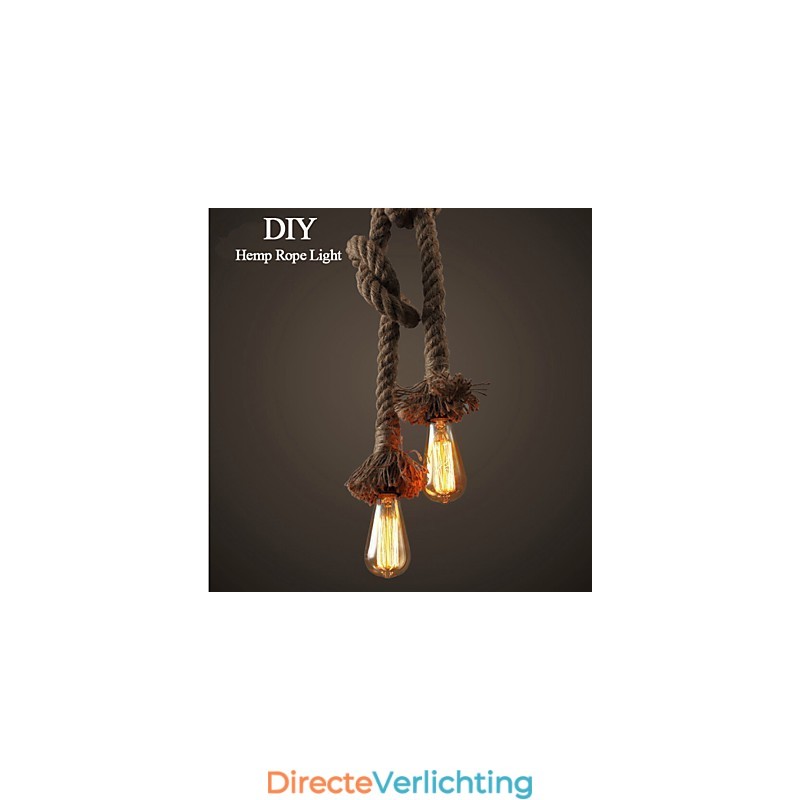 1 Licht DIY Kunst Hennep Touw Licht Creatieve Hennep Touw Hanglamp