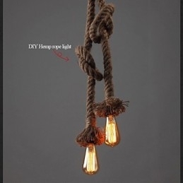 1 Licht DIY Kunst Hennep Touw Licht Creatieve Hennep Touw Hanglamp