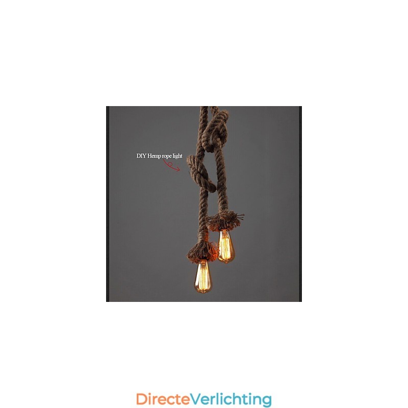 1 Licht DIY Kunst Hennep Touw Licht Creatieve Hennep Touw Hanglamp