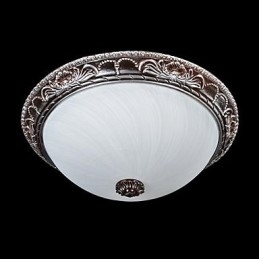 Inbouwlamp Glas Hars Zilver Snijwerk Retro Europees Klassiek