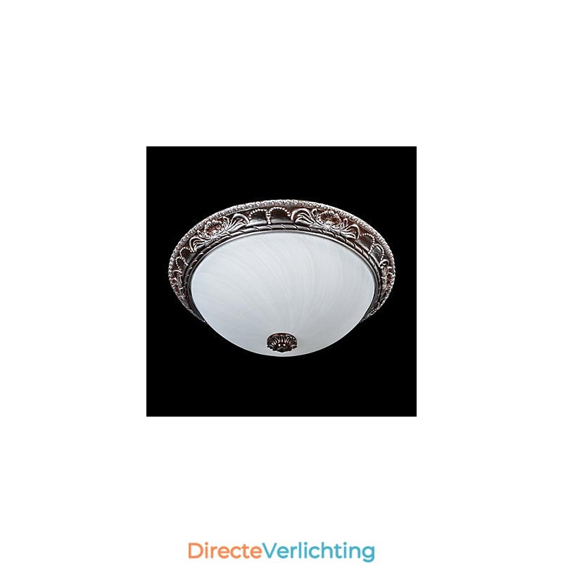 Inbouwlamp Glas Hars Zilver Snijwerk Retro Europees Klassiek