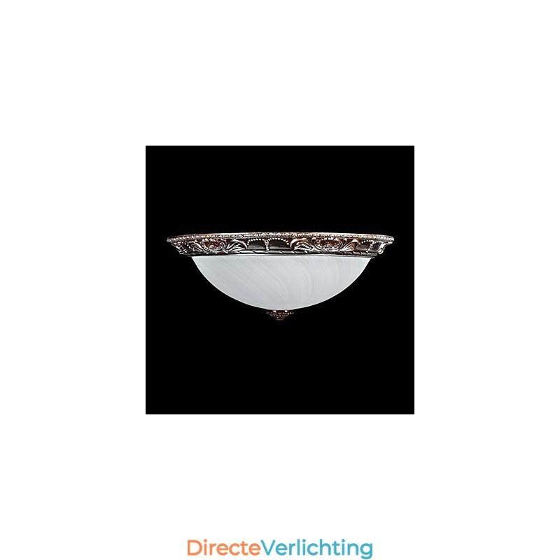 Inbouwlamp Glas Hars Zilver Snijwerk Retro Europees Klassiek