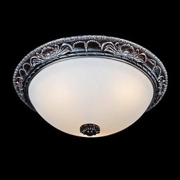 Inbouwlamp Glas Hars Zilver Snijwerk Retro Europees Klassiek