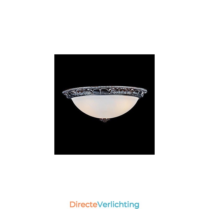 Inbouwlamp Glas Hars Zilver Snijwerk Retro Europees Klassiek