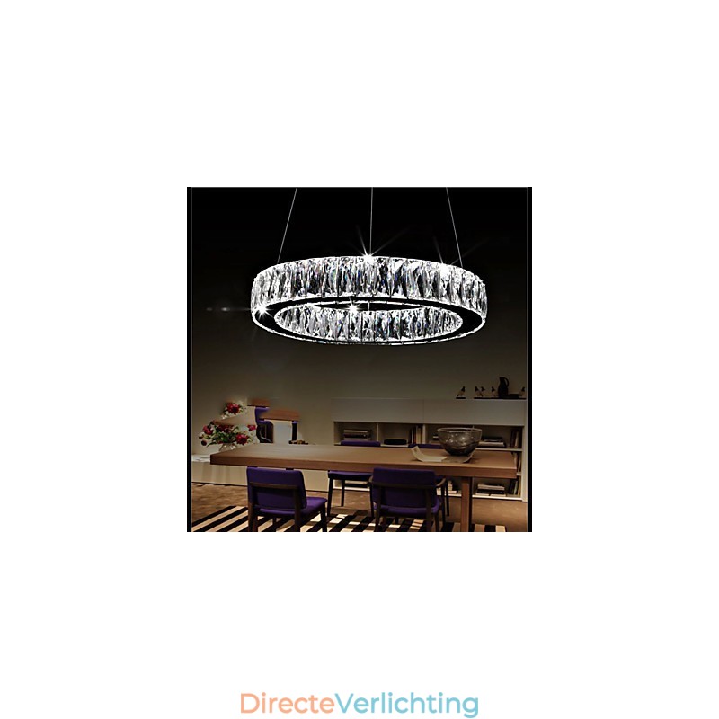 Kristallen kroonluchterverlichting Verlichting Moderne enkele ringen K9 Grote kristallen plafondlampen voor binnen