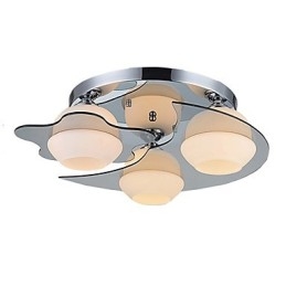 Moderne plafondlamp inbouw 3 lampen eigentijds metaal