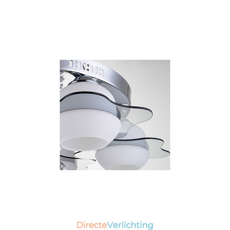 Moderne plafondlamp inbouw 3 lampen eigentijds metaal