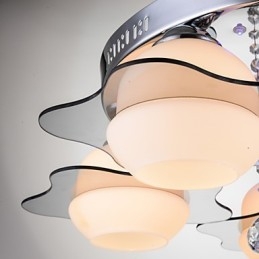 Moderne plafondlamp inbouw 3 lampen eigentijds metaal