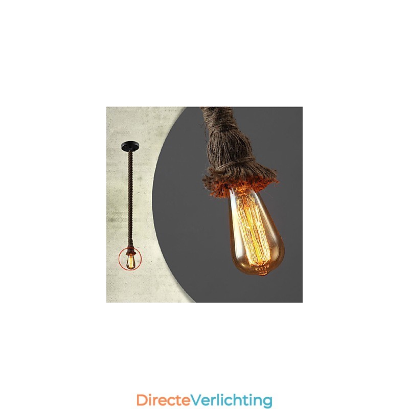 1 Licht DIY Kunst Hennep Touw Licht Creatieve Hennep Touw Hanglamp