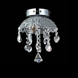 Kristallen semi-inbouwlamp met 3 lampen