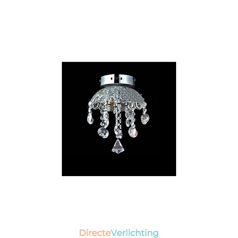 Kristallen semi-inbouwlamp met 3 lampen