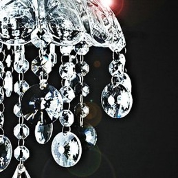 Kristallen semi-inbouwlamp met 3 lampen
