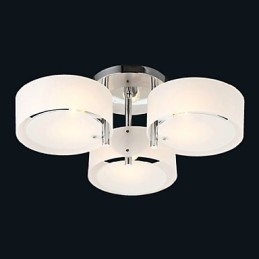 Moderne, eigentijdse plafondlamp met 3 lampen van metaal