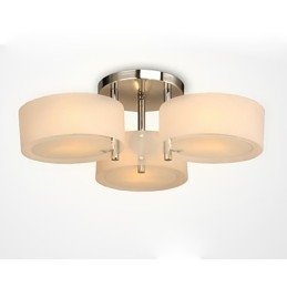 Moderne, eigentijdse plafondlamp met 3 lampen van metaal